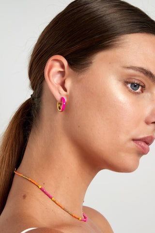 Bijoutheek Earrings Enamel With Stones