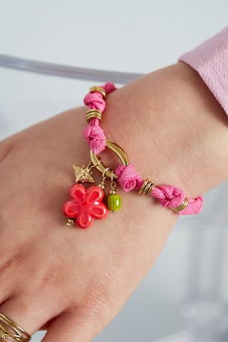 Bijoutheek Armband (Sieraad) Stof Bloem