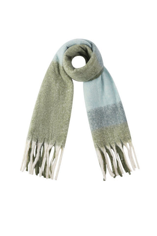 Kopen green Bijoutheek Sjaal (Fashion) Geblokt Winter Franjes