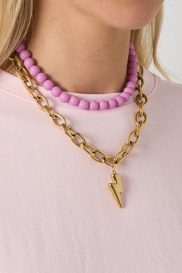 Bijoutheek Collier Grove Schakel Bold Lightning Bliksem