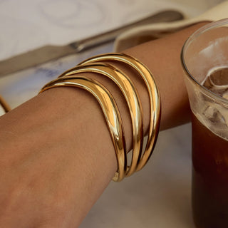 Bijoutheek Armband (Sieraad) Cuff 3 Rijen Organisch