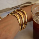 Bijoutheek Armband (Sieraad) Bangle Drie Dubbel Organisch