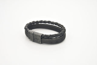 Kopen zwart Josh Heren Armband 9264 (LENGTE: 20.5-22.5CM)