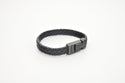 JOSH Silver colored/black bracelet 24964-BRA-BLACK (LENGTH: 21.5-23.5CM)