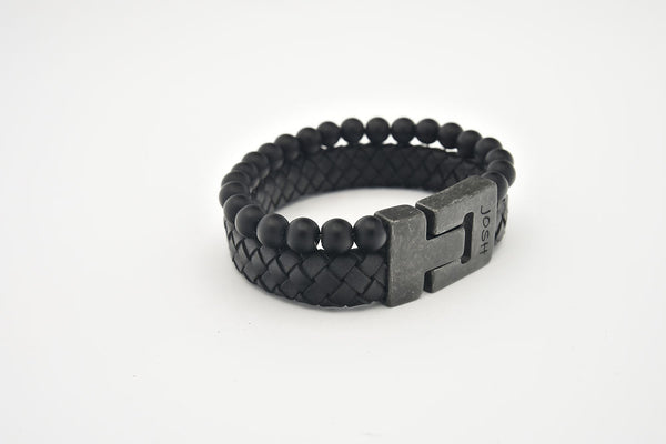 Josh heren armband 24966-BRA-VB (LENGTE:21.5-23.5CM)
