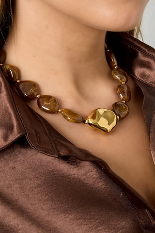 Bijoutheek Collier Statement Kralen Grof