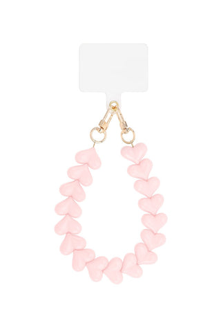 Kopen licht-roze Bijoutheek Armband (Sieraad) Telefoonkoord Hartjes