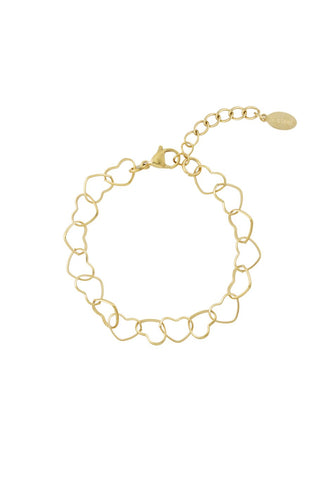 Bijoutheek Armband (Sieraad) Open Hart Schakels
