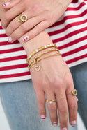 Bijoutheek Armband (Sieraad) Bangle Set Hart Bedel