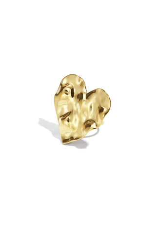 Bijoutheek Ring (Sieraad) Statement Hart Golvend