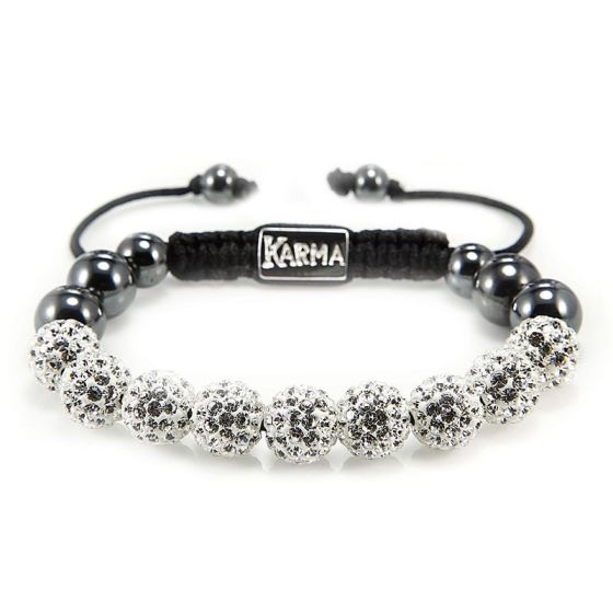 Karma Armband (Sieraad) Spiral Full Crystal Bracelet (white crystal)