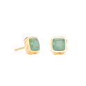 Coeur de Lion Earrings Spikes Square Aventurine green