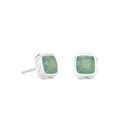 Coeur de Lion Earrings Spikes Square Aventurine green