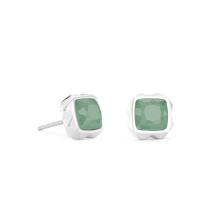 Coeur de Lion Earrings Spikes Square Aventurine green