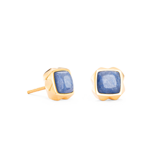 Coeur de Lion Earrings Spikes Square Aventurine blue