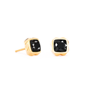 Coeur de Lion Earrings Spikes Square Onyx black