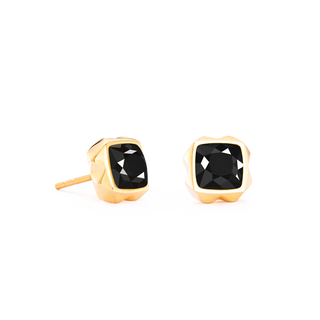 Coeur de Lion Earrings Spikes Square Onyx black