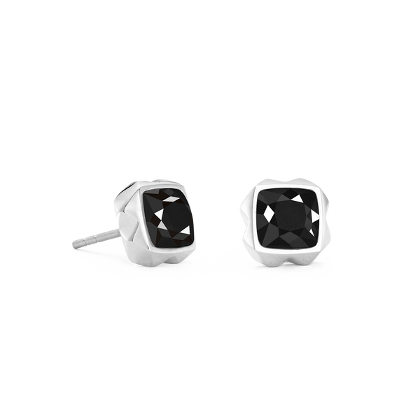 Coeur de Lion Earrings Spikes Square Onyx black