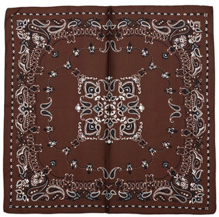 Kopen coffee Bijoutheek Sjaal (Fashion) Vierkant Zijdezacht Paisley Rand