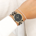 Goudkleurige OOZOO horloge met leren band - C11373 (38mm)