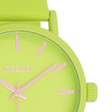 OOZOO Timepieces - Limoen groene OOZOO horloge met limoen groene leren band - C11177 (42mm)
