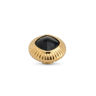 Kopen black Melano Vivid Round Square Steentje (12mm)