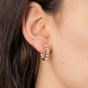 Bijoutheek Earrings White Stones Big