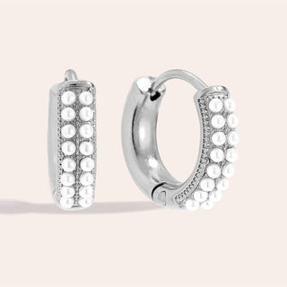 Bijoutheek Oorringen Hoop Fijne Parel Dots
