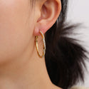 Bijoutheek Oorringen Hoop Twist Steentjes