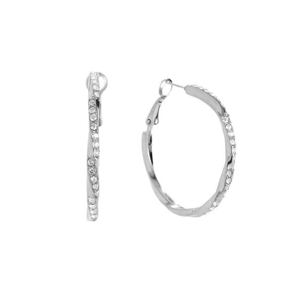 Bijoutheek Oorringen Hoop Twist Steentjes