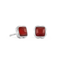 Coeur de Lion Birthstone January Earrings Red Agate