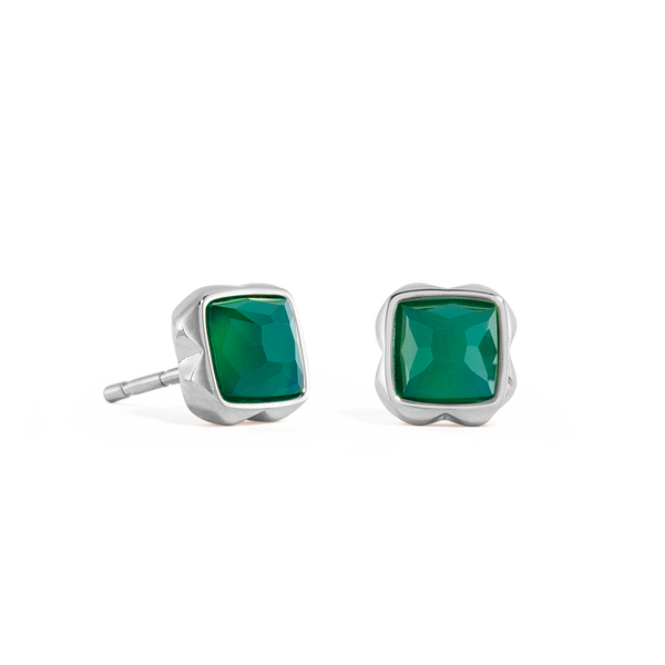 Coeur de Lion Birthstone May Earrings Green Agate