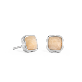 Coeur de Lion Birthstone June Earrings Cream Jade