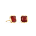 Coeur de Lion Birthstone January Earrings Red Agate