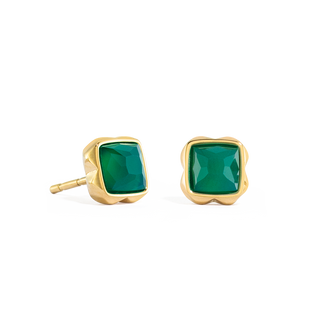 Coeur de Lion Birthstone May Earrings Green Agate