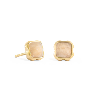 Coeur de Lion Birthstone June Earrings Cream Jade