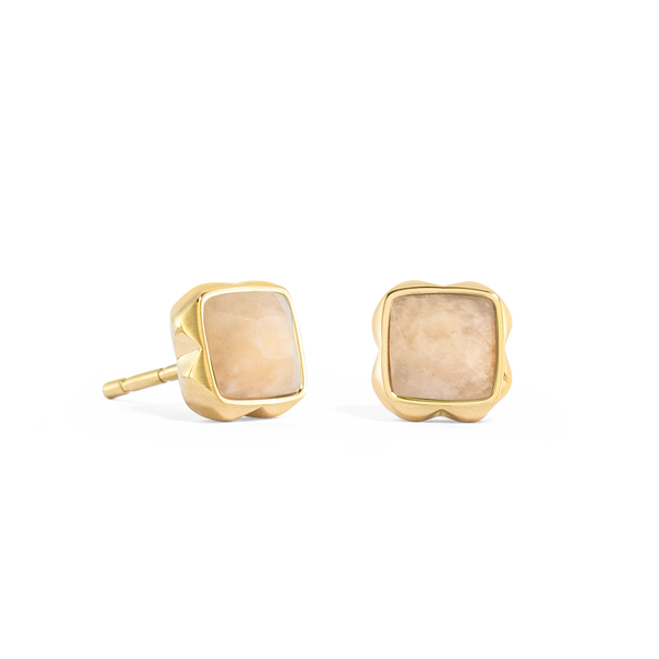 Coeur de Lion Birthstone June Earrings Cream Jade