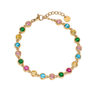 Bijoutheek Armband (Sieraad) Zirkonia Steentjes Rond
