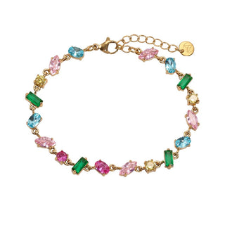 Bijoutheek Armband (Sieraad) Zirkonia Stenen Diverse Vormen