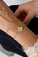 Bijoutheek Armband (Sieraad) Balletjes Klaver Steentjes