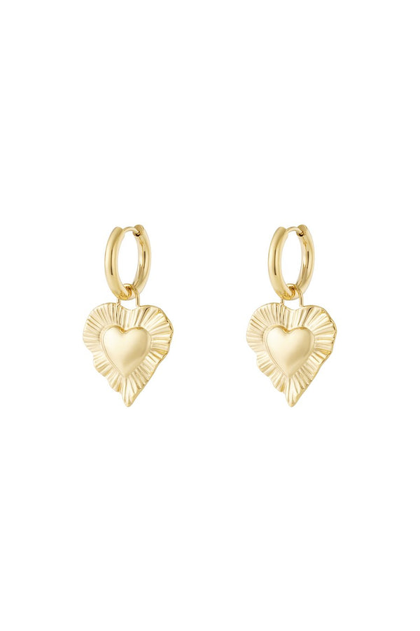 Bijoutheek Oorhangers Stralend Hart Chunky