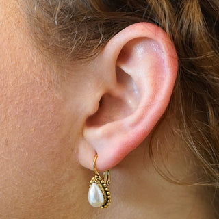 Camps & Camps Earring 511PE pearl white