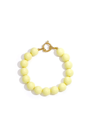 Koop pale-yellow Bijoutheek Armband (Sieraad) Kralen Statement 12mm