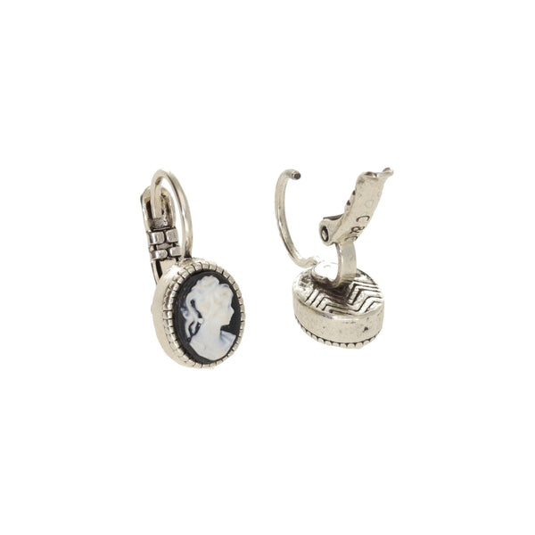 Camps & Camps cameo earring Silver-1A953
