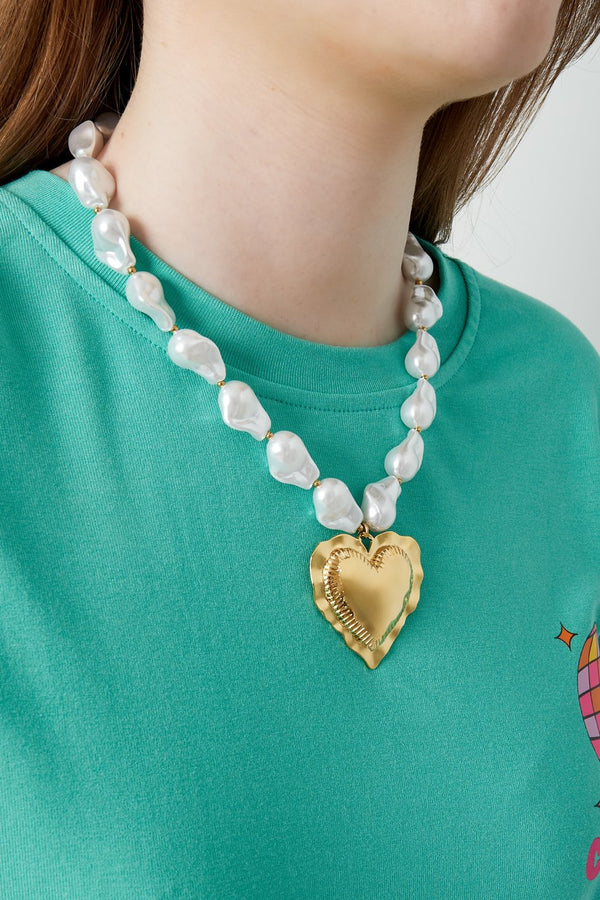 Bijoutheek Collier Pearl Love Hart