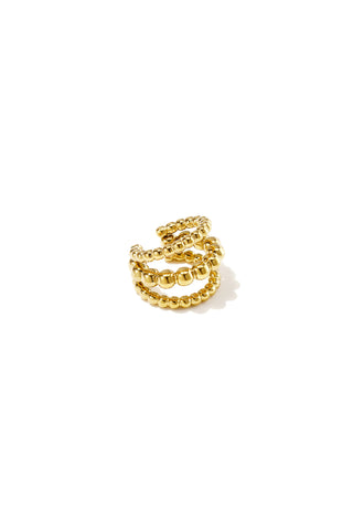 Bijoutheek Earcuff 3 Rijen Balletjes