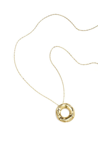 Bijoutheek Collier Lang Open Cirkel Golvend