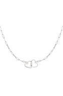 Bijoutheek Necklace 2 hearts link necklace