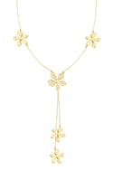 Bijoutheek Collier Lang Bloem Bedels