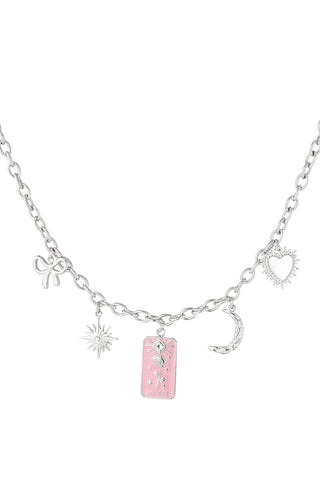 Kopen zilver Bijoutheek Collier Rose Lovers